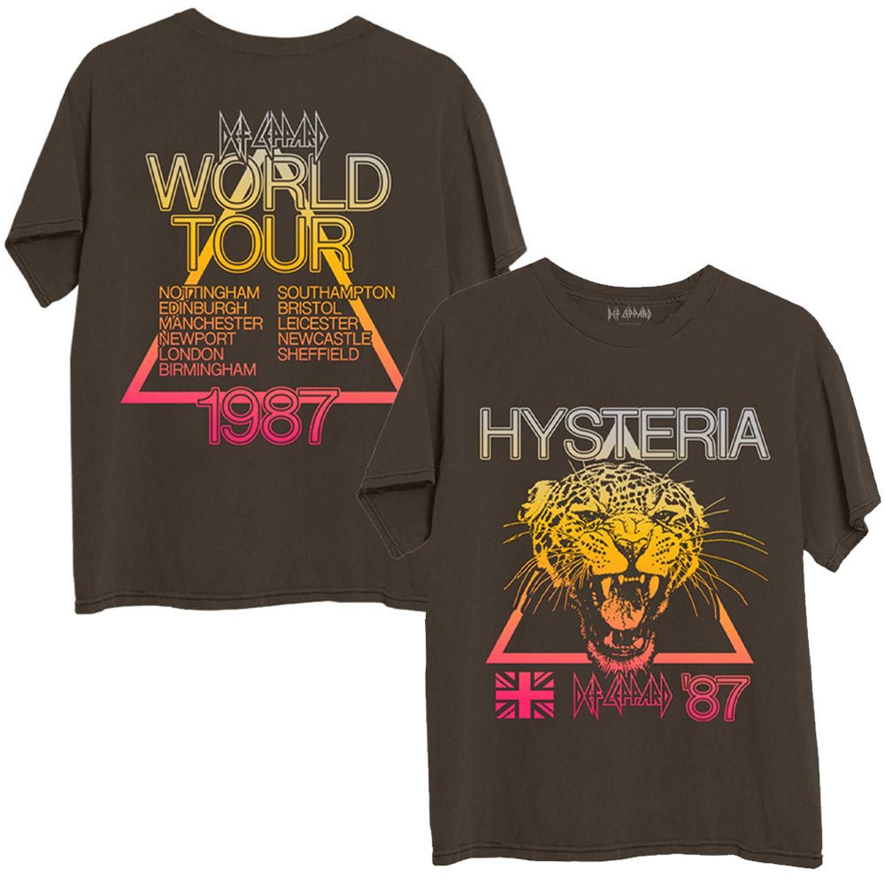 DEF LEPPARD デフレパード (デビュー 45周年 ) - Hysteria World Tour / バックプリントあり / Tシャツ / メンズ - PGS